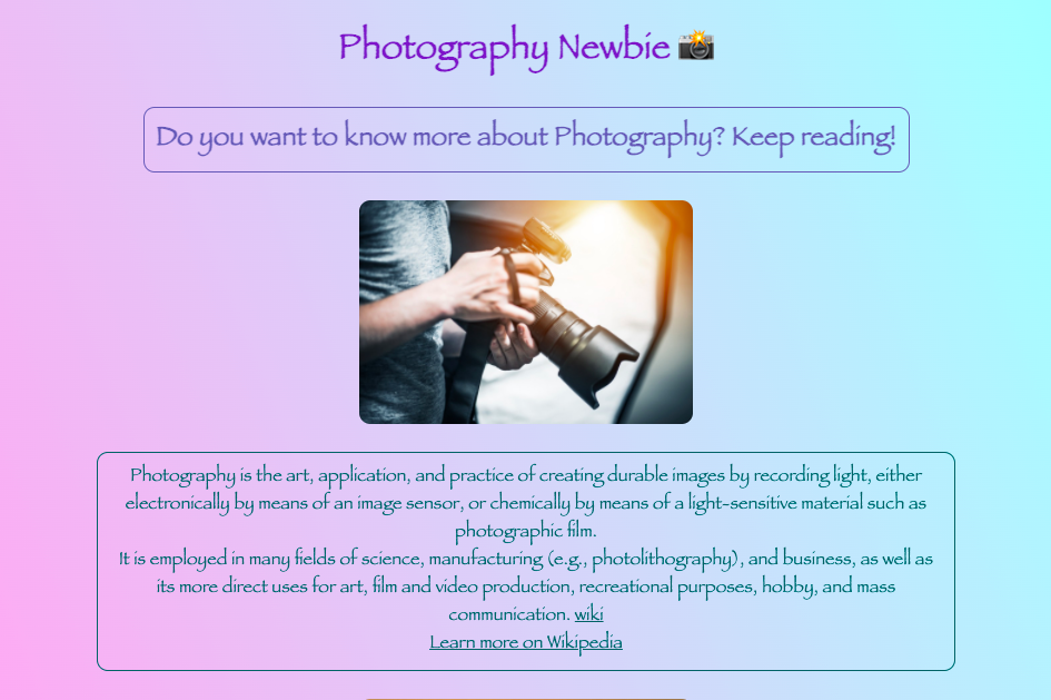 photography page thumbnail